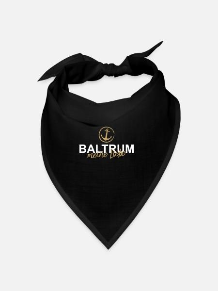 Baltrum meine Liebe Insel Urlaub Norddeutsch - Bandana Dreieckstuch - Schwarz