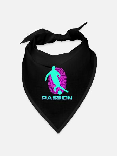 Football - Bandana Dreieckstuch - Schwarz