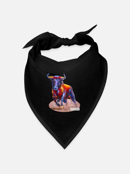 Der Stier, Krebs und Fisch - Bandana Dreieckstuch - Schwarz