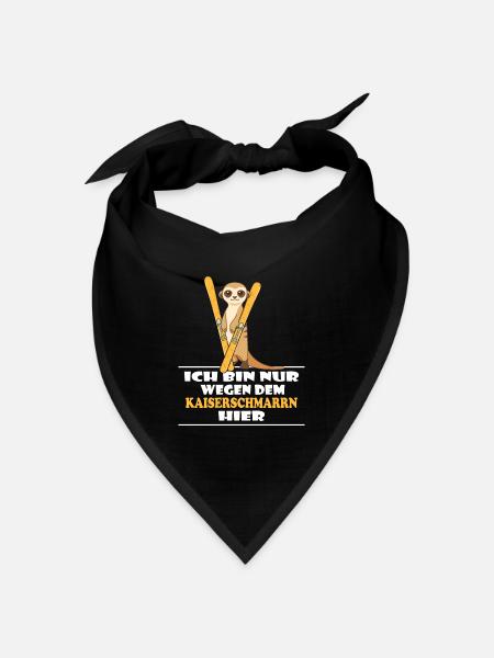 hüttengaudi kaiserschmarrn ski pulverschnee - Bandana Dreieckstuch - Schwarz
