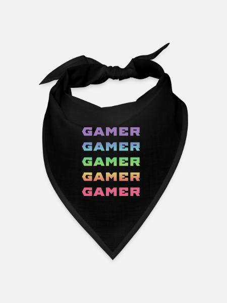 GAMER GAMER GAMER GAMER - Bandana Dreieckstuch - Schwarz