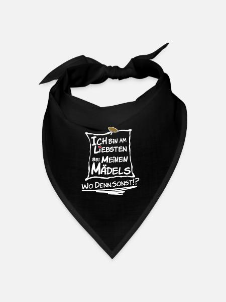 Mädels - Bandana Dreieckstuch - Schwarz