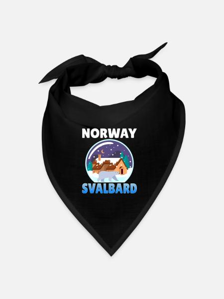Norwegen bergen Svalbard spitzbergen eisbär polar - Bandana Dreieckstuch - Schwarz