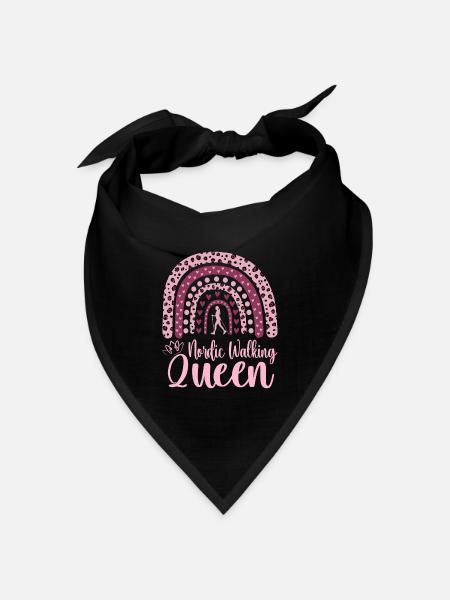 Nordic-Walking-Frau Königin des Nordic Walking - Bandana Dreieckstuch - Schwarz