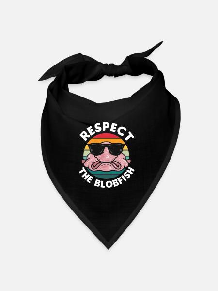 Blobfisch - Bandana Dreieckstuch - Schwarz