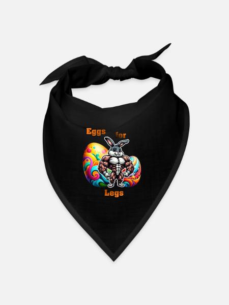 Eggs for Legs - Bandana Dreieckstuch - Schwarz