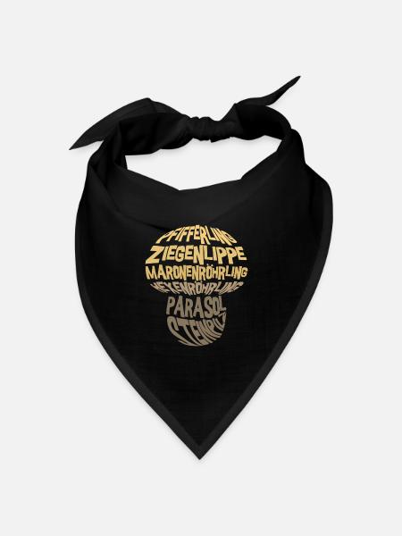 mushroom - Bandana Dreieckstuch - Schwarz