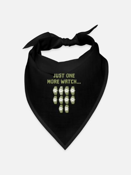 Es fehlt nur noch eine Uhr in der Armbanduhr... - Bandana Dreieckstuch - Schwarz