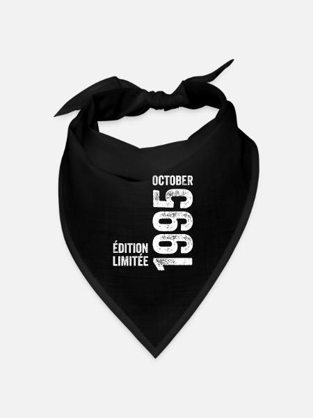 Legenden Oktober 1995 Jahrgang Oktober 1995 Retro - Bandana Dreieckstuch - Schwarz