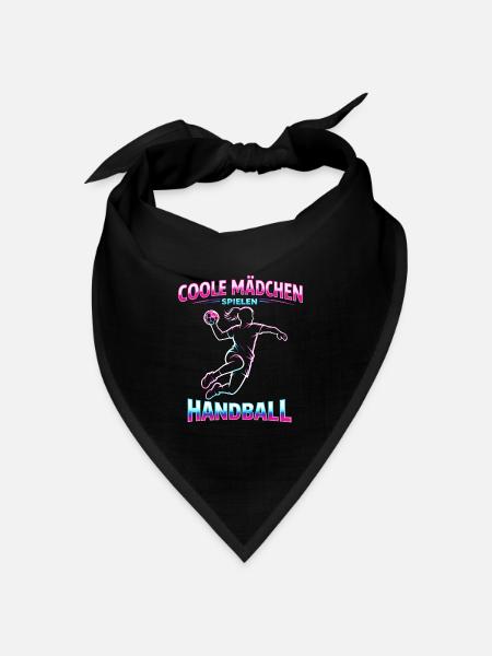 handball mädchen weihnachten geschenk - Bandana Dreieckstuch - Schwarz
