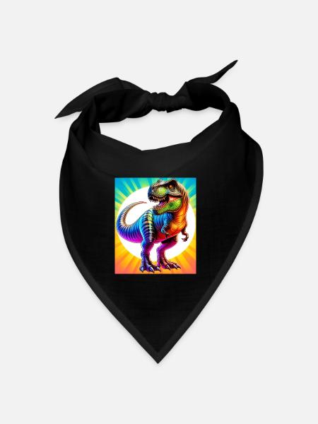 Dinosaurier - Bandana Dreieckstuch - Schwarz