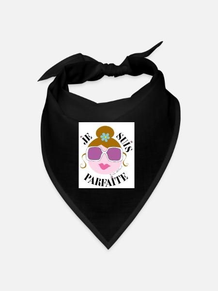 Ich bin Perfekt - Bandana Dreieckstuch - Schwarz