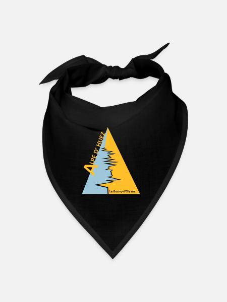Alpe d'Huez - Bandana Dreieckstuch - Schwarz
