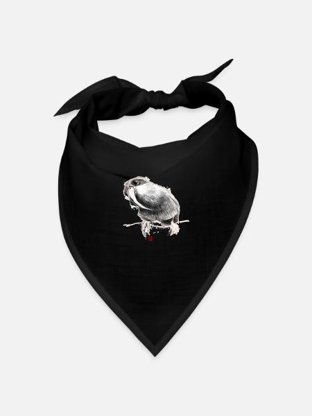 Skizzenhaftes Peroquet - Bandana Dreieckstuch - Schwarz