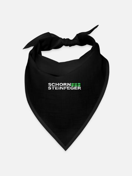 Schornsteinfeger Geschenk Schornstein Kamin - Bandana Dreieckstuch - Schwarz
