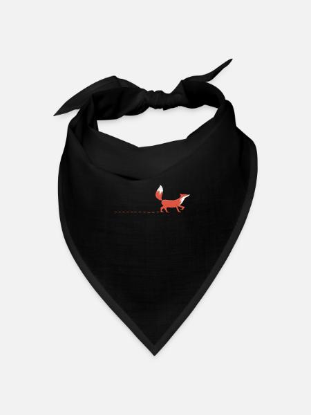 Fuchs Waldtiere Umweltschutz Natur Geschenkidee - Bandana Dreieckstuch - Schwarz