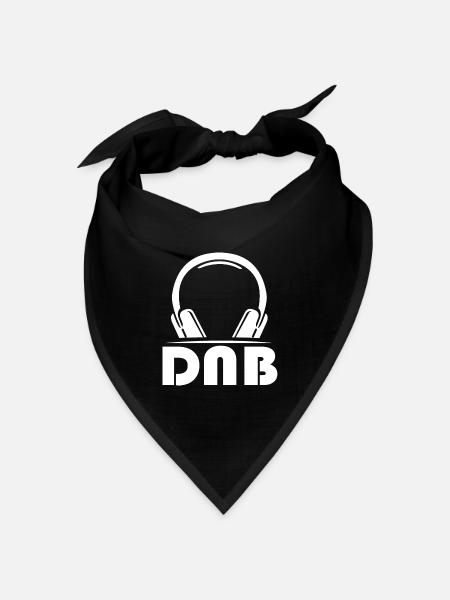 dnb drum n bass symbol music Kopfhörer Logo dnb - Bandana Dreieckstuch - Schwarz
