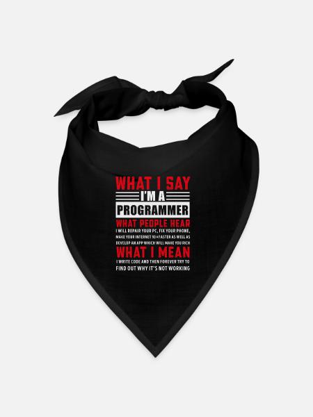 Lustige Programmierung Programmierung Programmierer Geschenk - Bandana Dreieckstuch - Schwarz