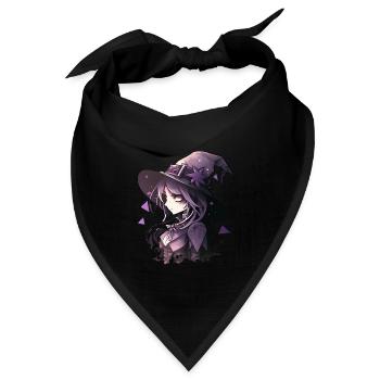 Dunkle Mode mit einem Hauch von Hexenkunst - Bandana Dreieckstuch - Schwarz - Vorne