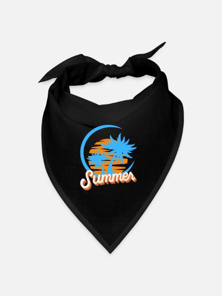 Sommer - Bandana Dreieckstuch - Schwarz