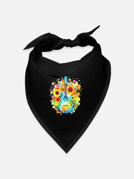 Hippie Soul groovy Sommerzeit Good Vibes 70er 80er Jahre - Bandana Dreieckstuch - Schwarz