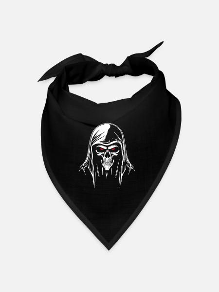Sensemann Reaper Kopf - Bandana Dreieckstuch - Schwarz