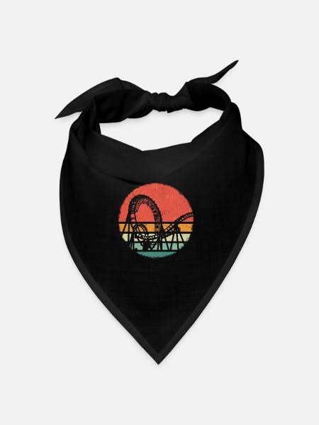Achterbahn Freizeitpark Roller Coaster - Bandana Dreieckstuch - Schwarz