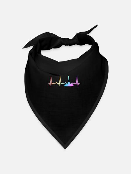 Stockschütze Eisstockschießen Eisstock - Bandana Dreieckstuch - Schwarz