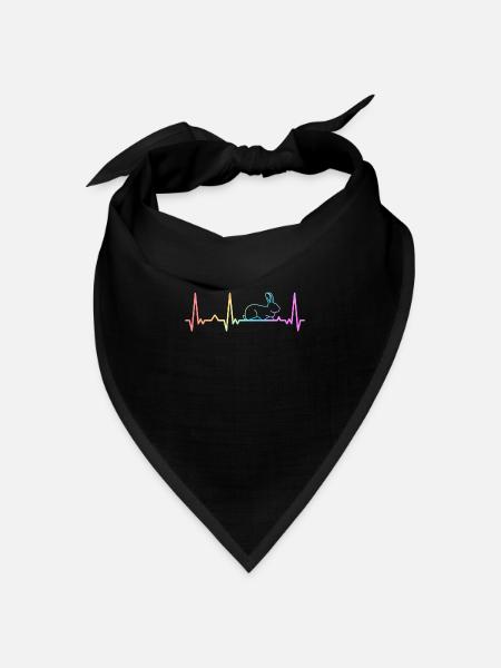 Hase Hasen Kaninchen Haustier - Bandana Dreieckstuch - Schwarz