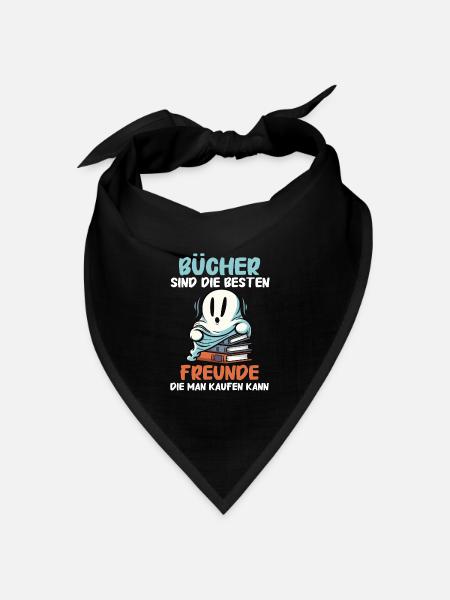 Buch Lesen Bücher Buch Nerd Bücherwurm - Bandana Dreieckstuch - Schwarz