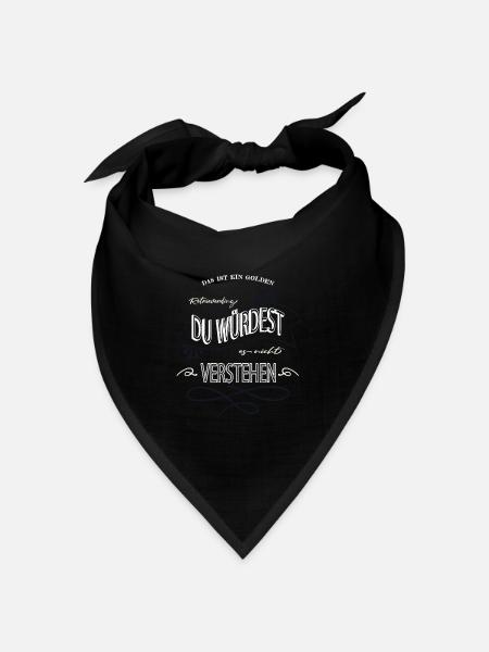 haustier doggie spruch windhund hundehalter - Bandana Dreieckstuch - Schwarz