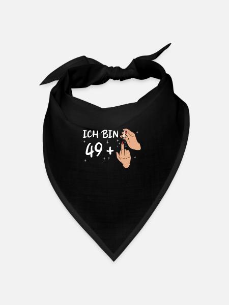 Geburtstagsgeschenk 50 Jahre Geburtstagskind - Bandana Dreieckstuch - Schwarz