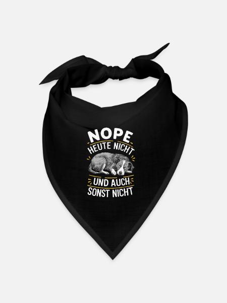 Hund Hunde Haustier Lustige Sprüche - Bandana Dreieckstuch - Schwarz