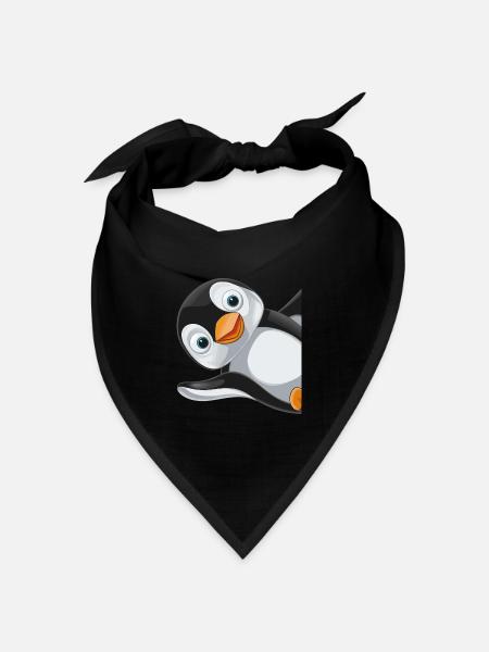 Pinguin Pinguine Tier - Bandana Dreieckstuch - Schwarz