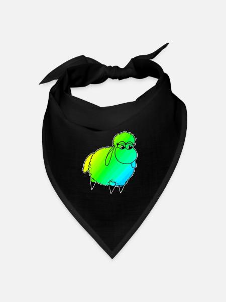 Wolly Sheeeepling Retro wave - Bandana Dreieckstuch - Schwarz