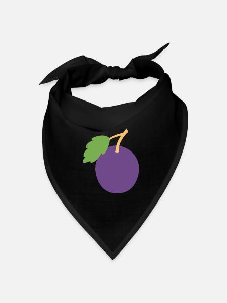 Pflaume - Bandana Dreieckstuch - Schwarz