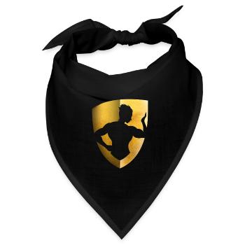 LOGO FRAU FITNESS - Bandana Dreieckstuch - Schwarz - Vorne