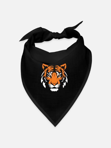 Tiger - Bandana Dreieckstuch - Schwarz