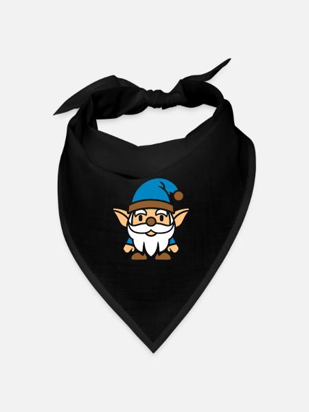 Zwerg - Bandana Dreieckstuch - Schwarz