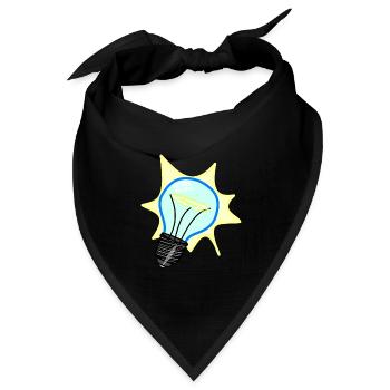 lightbulb light bulb gluehbirne gluehlampe lamp13 - Bandana Dreieckstuch - Schwarz - Vorne