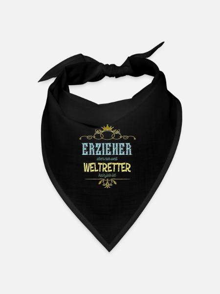 Erzieher Weltretter - Bandana Dreieckstuch - Schwarz