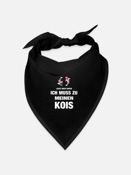 Lasst mich durch ich muss zu meinen Kois Koi Teich - Bandana Dreieckstuch - Schwarz