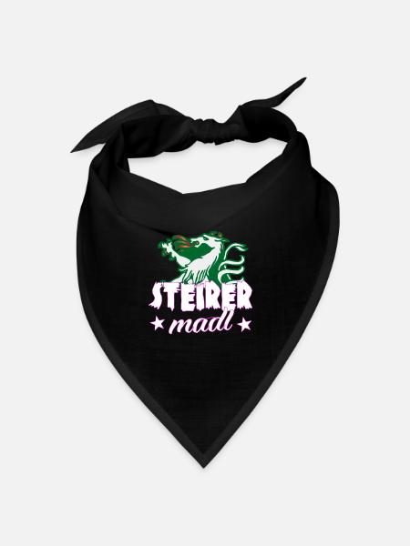 Steirer Madl - Bandana Dreieckstuch - Schwarz