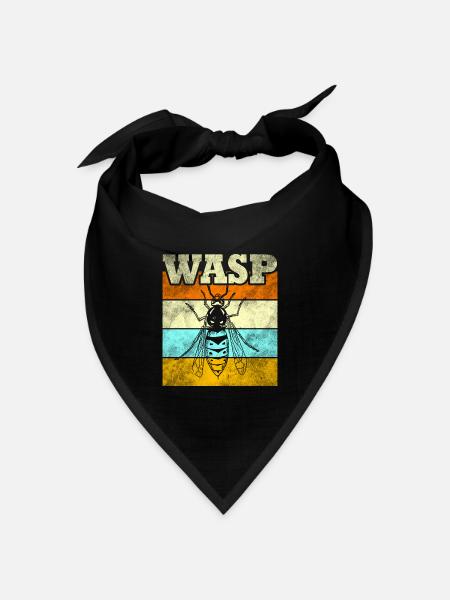 Wespe - Bandana Dreieckstuch - Schwarz