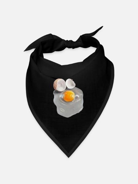 Eierbild im Grau-Abstrakt - Bandana Dreieckstuch - Schwarz
