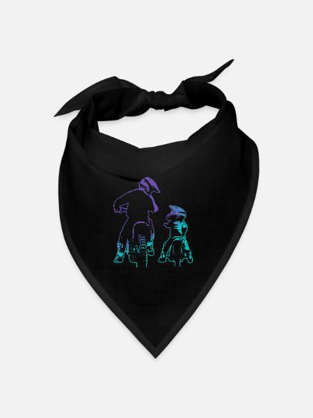 Dirt Bike Papa Sohn Motocross - Bandana Dreieckstuch - Schwarz