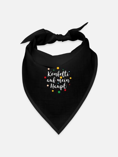 Konfetti auf mein Haupt - Bandana Dreieckstuch - Schwarz
