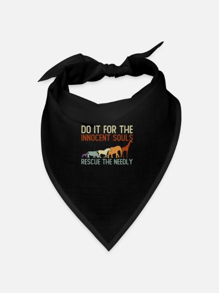 Tierschutz Tierrettung Aktivist Tierheim Tierrecht - Bandana Dreieckstuch - Schwarz