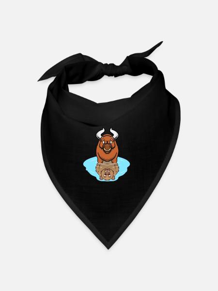 Börsenhändler Investor Bull Bear - Bandana Dreieckstuch - Schwarz