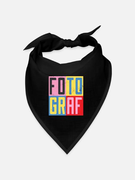 Fotograf Design - Bandana Dreieckstuch - Schwarz